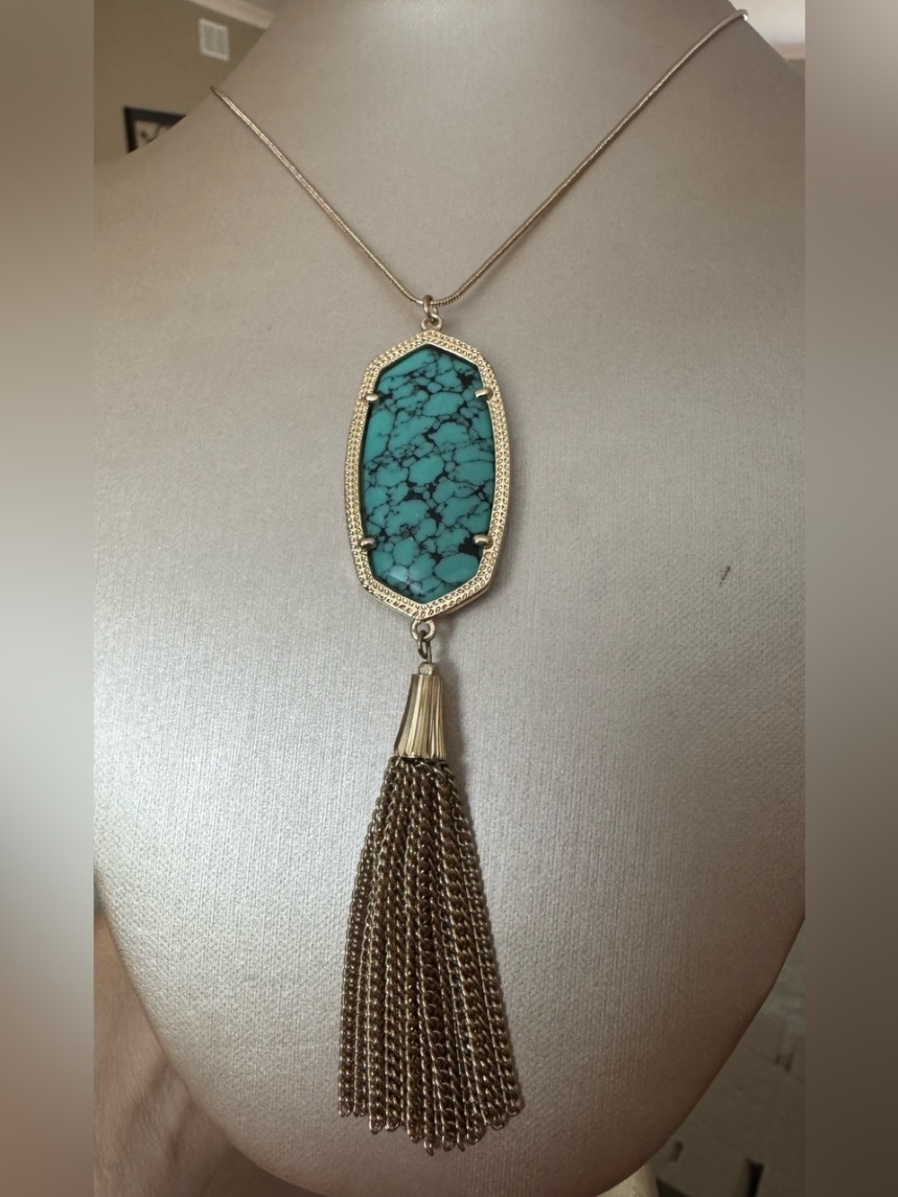 Turquoise long necklace